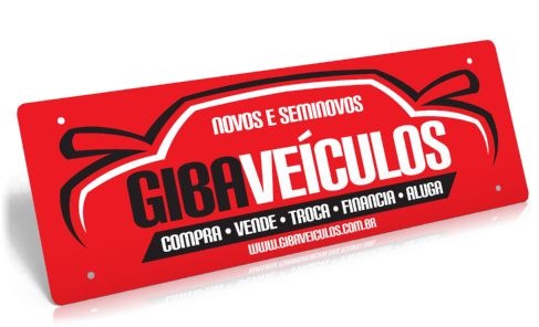 Cobre Placa para Carro em PVC 0,5mm Fosco Frente e Verso 